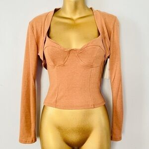 Bolero tank top cardigan y2k